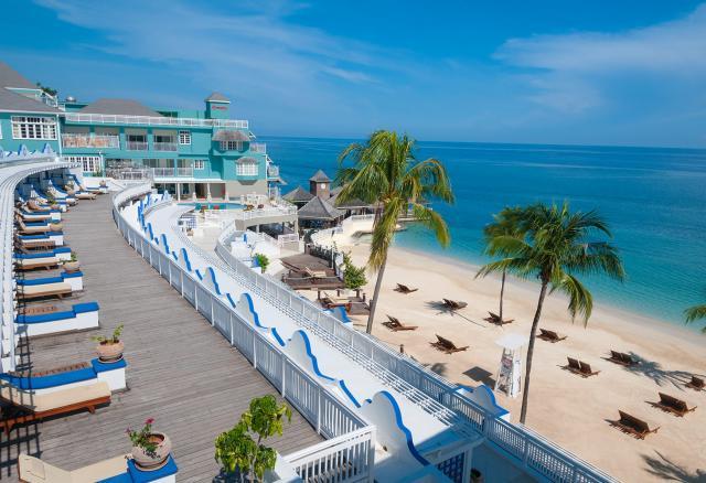 Jamaica Beaches Ocho Rios Resort hotel and beach shot