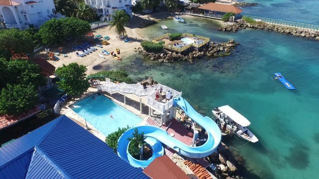 Franklyn Resort Spa Runaway Bay Jamaica Exterior shot of pool and slides