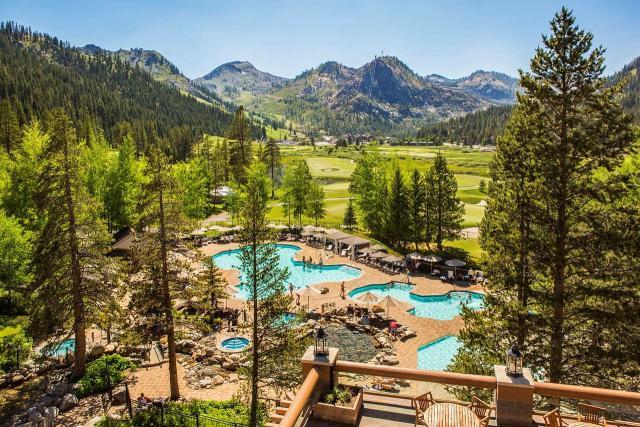 Resort at Squaw Creek California beautiful outdoor scene with trees and pools